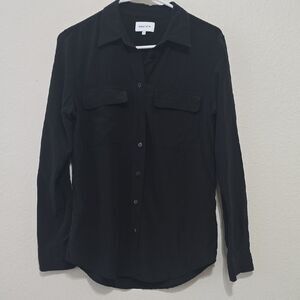 Ginia Dark‎ Gray Button-Up Shirt S